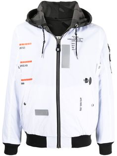 AAPE BY *A BATHING APE® куртка с капюшоном и логотипом