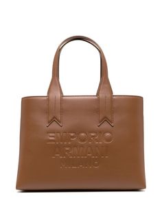 Emporio Armani сумка-тоут с тисненым логотипом