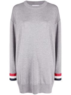 Thom Browne платье-джемпер с полосками RWB
