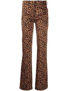 Laneus брюки с леопардовым принтом