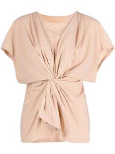MM6 Maison Margiela топ с короткими рукавами и драпировкой
