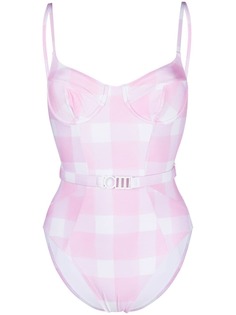 Solid & Striped купальник в клетку гингем