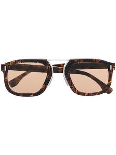 Fendi Eyewear солнцезащитные очки-авиаторы с логотипом FF