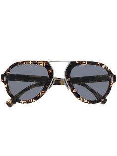 Fendi Eyewear солнцезащитные очки-авиаторы с логотипом FF