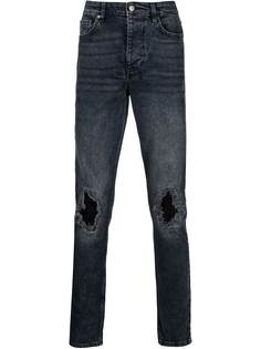 Ksubi прямые джинсы с эффектом потертости