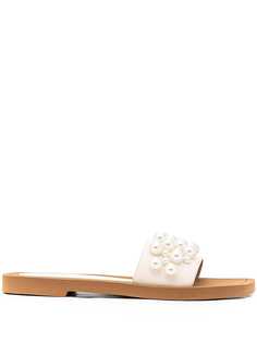 Stuart Weitzman декорированные шлепанцы Goldie