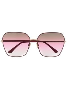 TOM FORD Eyewear солнцезащитные очки в массивной оправе с эффектом градиента