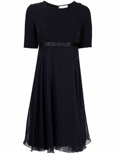 Nina Ricci расклешенное платье с бантом