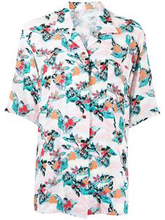 sulvam рубашка Aloha с короткими рукавами и графичным принтом