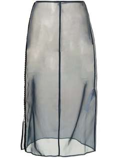 Jil Sander юбка прямого кроя с бусинами