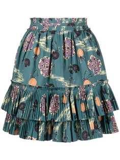 Ulla Johnson юбка с цветочным принтом и плиссировкой