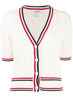Thom Browne кардиган фактурной вязки с V-образным вырезом