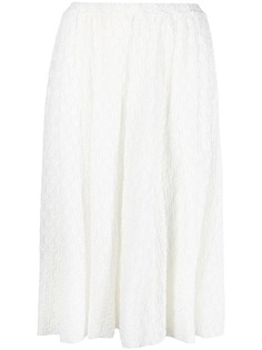 Jil Sander юбка миди с цветочным узором и складками