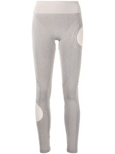 Off-White легинсы с логотипом и лампасами