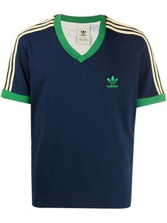 adidas футболка с V-образным вырезом и логотипом