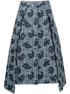 HENRIK VIBSKOV расклешенная юбка миди с цветочным принтом