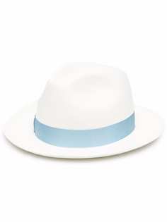 Borsalino соломенная шляпа с лентой