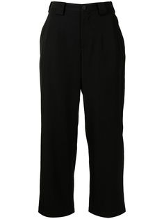 Yohji Yamamoto укороченные брюки с завышенной талией