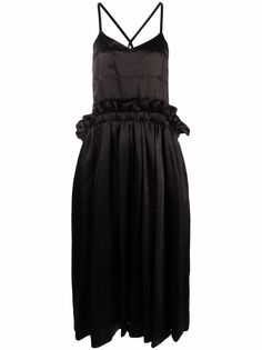 Comme Des Garçons Noir Kei Ninomiya платье с перекрестными бретелями и оборками