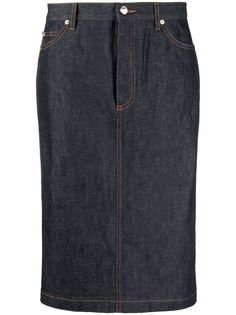 A.P.C. джинсовая юбка с молнией