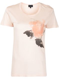 Emporio Armani футболка с цветочным принтом