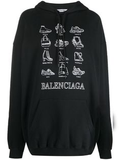 Balenciaga худи с принтом