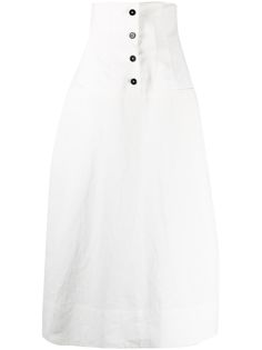 Jil Sander юбка с завышенной талией на пуговицах