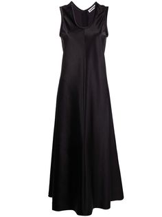 Jil Sander платье миди с U-образным вырезом