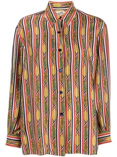 Hermès рубашка pre-owned в полоску