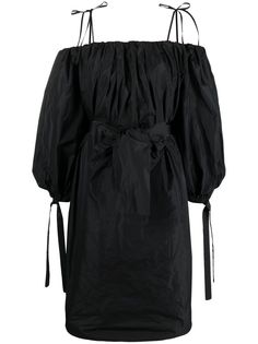 MSGM платье миди с пышными рукавами