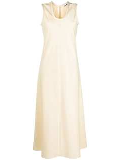 Jil Sander платье миди без рукавов с U-образным вырезом