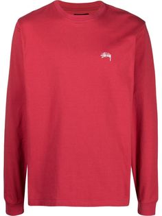 Stussy топ с длинными рукавами и вышитым логотипом