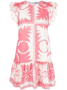 RED Valentino двухцветное платье без рукавов
