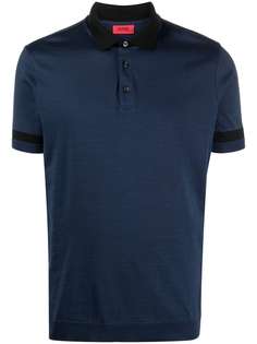 BOSS рубашка поло с контрастной отделкой