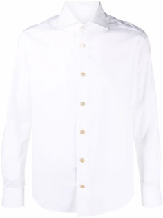 Kiton рубашка узкого кроя с длинными рукавами