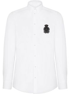 Dolce & Gabbana поплиновая рубашка с аппликацией