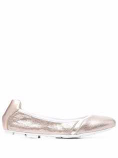 Hogan балетки с эффектом металлик