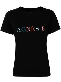 agnès b. футболка с вышитым логотипом