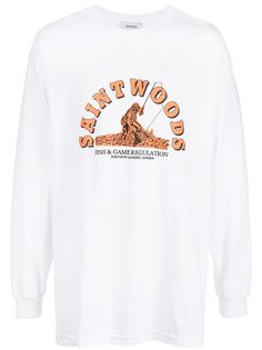 Saintwoods футболка с длинными рукавами и графичным принтом