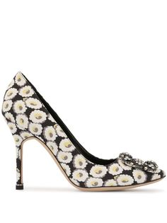 Manolo Blahnik декорированные туфли-лодочки с заостренными носками