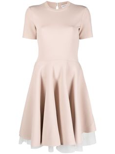Alexander McQueen расклешенное платье мини из джерси