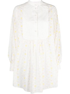 See by Chloé платье-рубашка с английской вышивкой