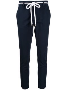 Ea7 Emporio Armani укороченные брюки с поясом