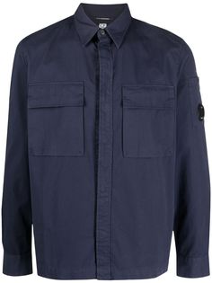 C.P. Company габардиновая куртка-рубашка с линзой