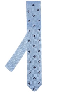 Giorgio Armani галстук с вышитым логотипом