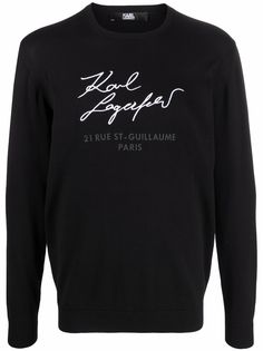 Karl Lagerfeld джемпер с вышитым логотипом
