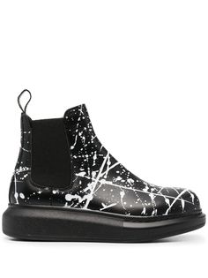 Alexander McQueen ботинки с эффектом разбрызганной краски