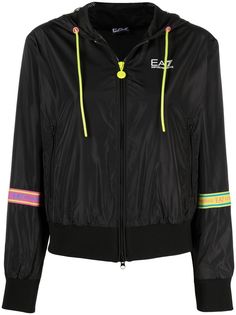 Ea7 Emporio Armani куртка с капюшоном и логотипом