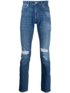 7 For All Mankind джинсы с эффектом потертости
