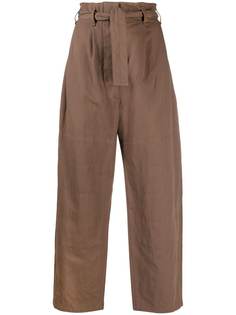 Lemaire укороченные брюки с поясом